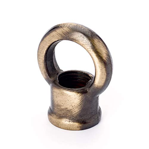 Ringnippel aus Messing für Gewinde 13mm Befestigung Luster 1/4 M13x1 antik altmessing patina von ORION LIGHTSTYLE