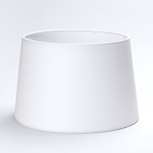 Stoff Lampenschirm E27 Weiß 24cm Textilschirm Tischlampe Stehlampe von ORION LIGHTSTYLE