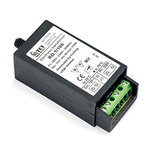 TCI Elektronischer Transformator RD.1/105 Trafo Dimmer dimmbar 12 Volt 50-105W dimmable schwarz von ORION LIGHTSTYLE