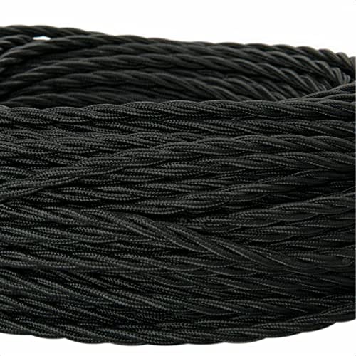 Textilkabel für Lampen SCHWARZ, gepflochten, gedreht, Stoffkabel, 5 Meter, mit Erdung 3x0,75 Textilkabel für Lampen SCHWARZ, gepflochten, gedreht, Stoffkabel, 5 Meter, mit Erdung 3x0,75 von ORION LIGHTSTYLE