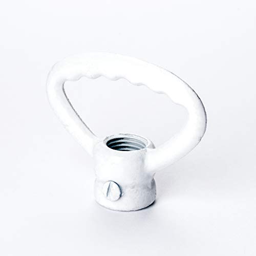 Zahnringnippel 3-eckig Innengewinde M10x1 Messing Ringnippel Aufhängung weiß weiss von ORION LIGHTSTYLE