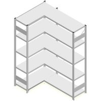 Orion Regalsysteme HKE20410AXL Fachboden-Eckregal 125kg (B x H x T) 1060 x 2000 x 435mm Stahl kunsts von ORION REGALSYSTEME