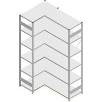 Orion Regalsysteme HKE25510AXL Fachboden-Eckregal 125kg (B x H x T) 1060 x 2500 x 535mm Stahl kunsts von ORION REGALSYSTEME