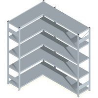 Orion Regalsysteme HZE20413AXL Fachboden-Eckregal (B x H x T) 1360 x 2000 x 435mm Stahl verzinkt Ver von ORION REGALSYSTEME