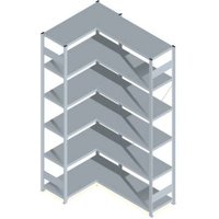 Orion Regalsysteme HZE25410AXL Fachboden-Eckregal (B x H x T) 1060 x 2500 x 435mm Stahl verzinkt Ver von ORION REGALSYSTEME