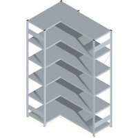 Orion Regalsysteme HZE25510AXL Fachboden-Eckregal (B x H x T) 1060 x 2500 x 535mm Stahl verzinkt Ver von ORION REGALSYSTEME