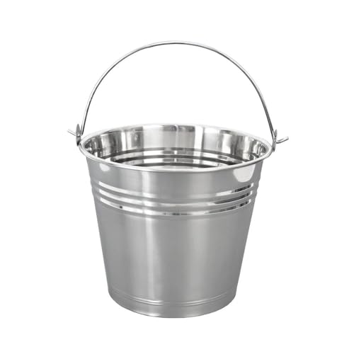 Orion Edelstahl Eimer mit Tragegriff in verschiedenen Größen 5L / 10L / 14L Größe 5L von orion group