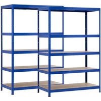Orion91 - 2er-Pack modulare Metallregale mit 5 Böden, 1250kg, Blau, 120x60x180cm, 7house Orion91 - 2er-Pack modulare Metallregale mit 5 Böden, 1250kg, Blau, 120x60x180cm, 7house von 7H SEVEN HOUSE
