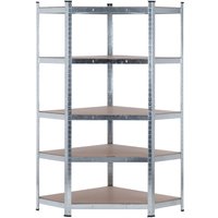 Modulares Eckregal aus Metall mit 5 Böden 875kg 80x40x180cm O91 von ORION91