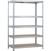 Modulares Metallregal mit 5 Böden 1250kg Silber 120x60x180cm 7house Modulares Metallregal mit 5 Böden 1250kg Silber 120x60x180cm 7house von 7H SEVEN HOUSE