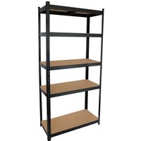 Modulares Metallregal mit 5 Böden 875kg Schwarz 90x40x180cm 7house von 7H SEVEN HOUSE