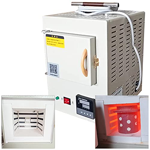Kleiner elektrischer Laborofen (Bereich: 100–1200 °C, Genauigkeit: 1 °C), multifunktionale Keramikfaser, integrierte Hochtemperaturofen mit Programmsteuerung von ORKHWJ