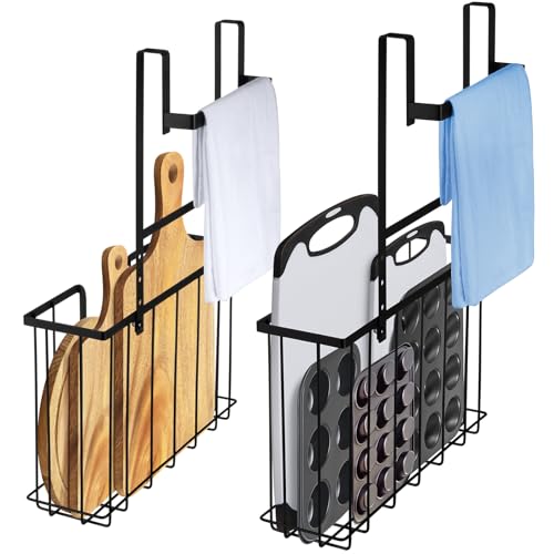 ORLESS 2er Schrankkorb Einhängekorb mit Handtuchhalter, Küchen Organizer Wandmontage mit Handtuchstange Spülschrank Organizer, Schranktür Hängekorb aus Metall für Badezimmer und Küche Ohne Bohren ORLESS 2er Schrankkorb Einhängekorb mit Handtuchhalter, Küchen Organizer Wandmontage mit Handtuchstange Spülschrank Organizer, Schranktür Hängekorb aus Metall für Badezimmer und Küche Ohne Bohren von ORLESS
