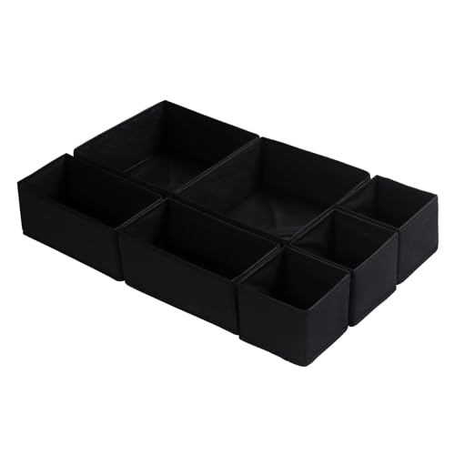 ORLISA 7er Set Schubladen Organizer kompatibel mit MALM Kommode, Faltbare Aufbewahrungsboxen für Kleidung, Geeignet für Schrank und Wickelkommode,Schwarz ORLISA 7er Set Schubladen Organizer kompatibel mit MALM Kommode, Faltbare Aufbewahrungsboxen für Kleidung, Geeignet für Schrank und Wickelkommode,Schwarz von ORLISA