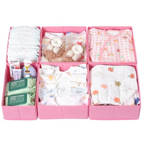 ORLISA 6er Set Schubladen Organizer kompatibel mit PAX Kleiderschrank 75x58 cm, Faltbar Stabil, Aufbewahrungsboxen für Kleidung, in Rosa ORLISA 6er Set Schubladen Organizer kompatibel mit PAX Kleiderschrank 75x58 cm, Faltbar Stabil, Aufbewahrungsboxen für Kleidung, in Rosa von ORLISA