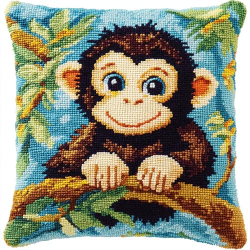 ORLUMY Kissen Knüpfen Kit Affe Auf Dem Baum 43X43Cm,17X17Zoll Knüpfkissen Set Für Anfänger Erwachsene Oder Kinder Zum Selber Knüpfen,Diy Knüpfteppich Knüpfpackung ORLUMY Kissen Knüpfen Kit Affe Auf Dem Baum 43X43Cm,17X17Zoll Knüpfkissen Set Für Anfänger Erwachsene Oder Kinder Zum Selber Knüpfen,Diy Knüpfteppich Knüpfpackung von ORLUMY