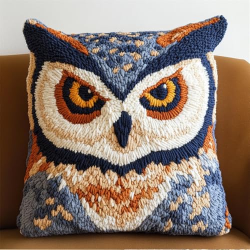 ORLUMY Knüpfkissen Zum Selber Knüpfen,Eule,Knüpfen Set Handgemachte Geschenke Knüpfteppich Für Kinder Und Erwachsene Knüpfset,43X43Cm ORLUMY Knüpfkissen Zum Selber Knüpfen,Eule,Knüpfen Set Handgemachte Geschenke Knüpfteppich Für Kinder Und Erwachsene Knüpfset,43X43Cm von ORLUMY
