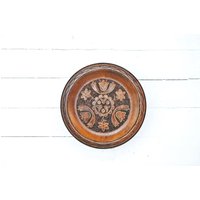 Vintage Holzteller, Kunst Dekorative Platte, Wand Holz Schale, Boho Teller Handgeschnitzt, Pyrografie Folk Art von ORMagArt
