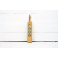 Vintage Wetter Thermometer Aus Holz von ORMagArt