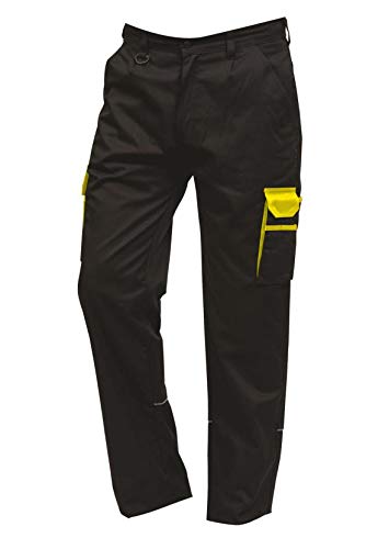 ORN Workwear 2580 Silverswift zweifarbige Kampfhose, Schwarz/Gelb, 52R Gr. von ORN Workwear
