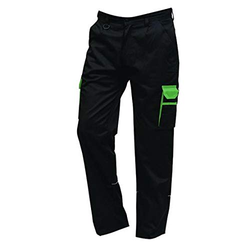 ORN Workwear 2580 Silverswift zweifarbige Kampfhose, Schwarz/Limette, Größe 30S von ORN Workwear