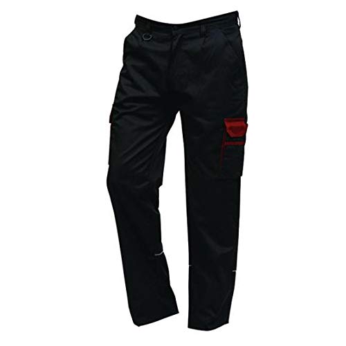 ORN Workwear 2580 Silverswift zweifarbige Kampfhose, Schwarz/Rot, Größe 30S von ORN Workwear