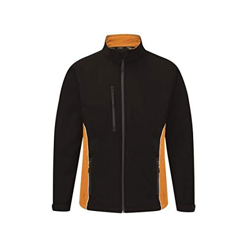 ORN Workwear 4280 Silverswift zweifarbige Softshelljacke, Schwarz/Orange, 5XL von ORN Workwear