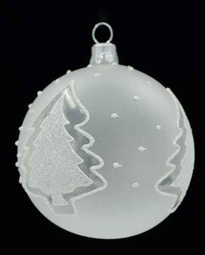 6er Set Weihnachtskugeln (Ø 7cm) mundgeblasen und handdekoriert Christbaumschmuck von ORNEX