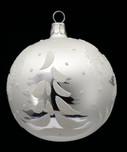 6er Set Weihnachtskugeln (Ø 8cm) mundgeblasen und handdekoriert Christbaumschmuck von ORNEX