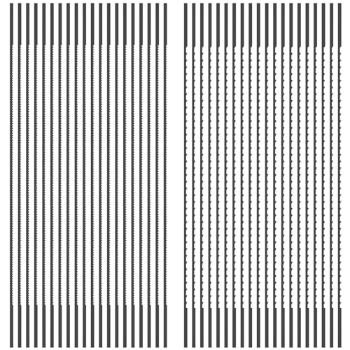 40 Stück Dekupiersägeblatt 127mm Laubsägeblätter 10/28 Zähne Kohlenstoffstahl Dekupiersäge Sägeblätter Set zum Schneiden Holz Schaum Kunststoff Nichteisenmetalle (40 PCS) von OROMYO