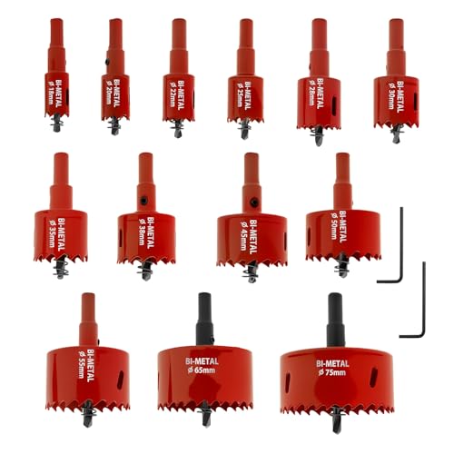 Diamant Fliesenbohrer Bimetallic Step Drill Bit Set mit Sechskantadapter Lochsäge Set für Glas Marmor Fliesen Granit Trockenbohren von OROMYO