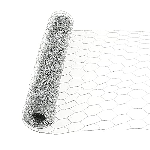 Sechseckgeflecht 0,42x10m Verzinkt Maschendrahtzaun mit 100 Kabelbinder Kaninchendraht Hasendraht Engmaschig Drahtgitter Sechseckdrahtgeflecht für DIY Bastel Gardening Poultry Fencing (35cm) von OROMYO