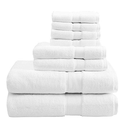 3 Luxus-Badetücher, 70 x 140 cm, ORPHEEBS, weiß, Handtücher und Badetücher, verschiedene Größen, 660 g/m², 100 % gekämmte Baumwolle und Fäden ohne Twist Hotel Spa von ORPHEEBS