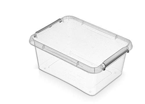 ORPLAST 6 Stück- MOXOM BaseStore Box + Deckel - 12,5 Liter - 39 x 29 x 16,5 cm - transparent von ORPLAST