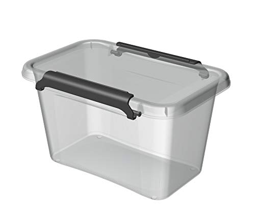 ORPLAST 6 x SimpleStore Box mit Clips - 0,65 Liter - 15 x 9,5 x 8,5 cm - transparent von ORPLAST
