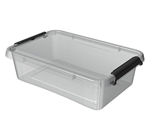 ORPLAST 6 x SimpleStore Box mit Clips - 3,1 Liter - 29 x 20 x 8 cm - transparent von ORPLAST