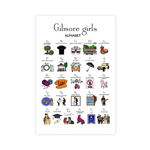 Gilmore Girls Alphabet Poster Leinwand Poster Schlafzimmer Dekor Sport Landschaft Büro Zimmer Dekor Geschenk ohne Rahmen Stil 50 x 75 cm von ORROBI