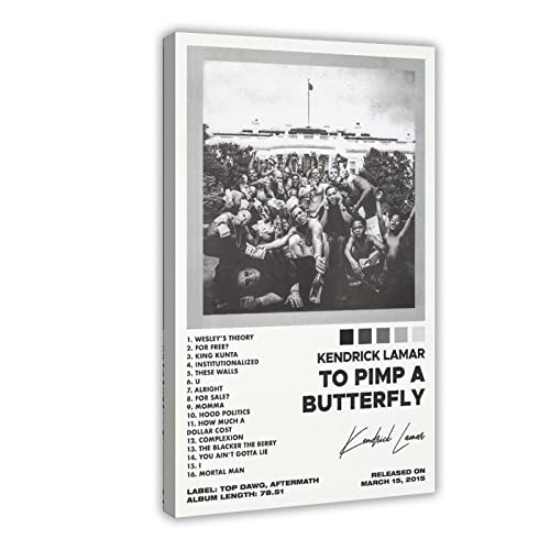 Kendrick Lamar Poster To Pimp A Butterfly Tracklist Album Cover Kunst Poster Leinwand Poster Schlafzimmer Dekor Sport Landschaft Büro Raum Dekor Geschenk Rahmen Stil 30 x 45 cm von ORROBI