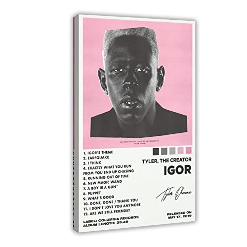 Tyler The Creator Poster Igor Tracklist Album Poster Leinwand Poster Schlafzimmer Dekor Sport Landschaft Büro Raum Dekor Geschenk Rahmen Stil 20 x 30 cm von ORROBI