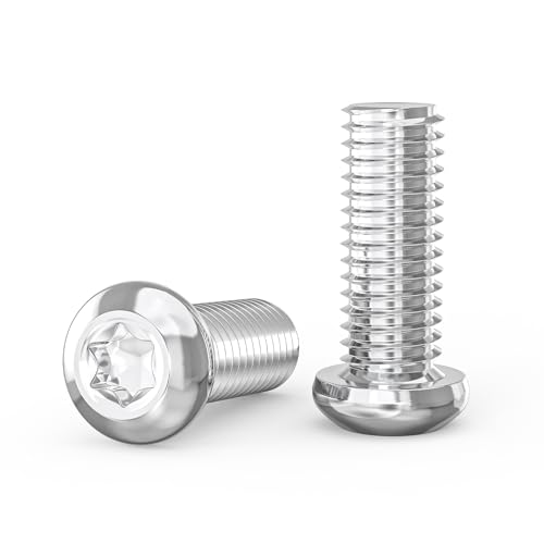 ORTAVA Linsenkopfschrauben M8, 304 Edelstahl Schrauben, Torx Metrische Schrauben, TX40 Linsenkopfschraube mit Innensechsrund, M8×20mm Schrauben für Maschinenausrüstung und Wohnmöbel - 10 Stück von ORTAVA