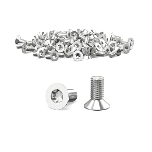 ORTAVA 100 Stück Senkkopfschrauben M3 x 6 mm, M3 Senkkopfschrauben Torx Edelstahl 304, Senkkopfschraube mit Innensechsrund/Torx (ISR/TX) nach Norm ISO 14581 / DIN 965, für Maschinen, Geräte und Möbel von ORTAVA