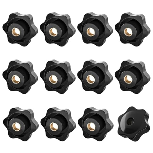 ORTAVA 12 Stück Sterngriffmutter M8, Sterngriffschraube Äußerer Durchmesser 32mm, Rändelschraube Innengewinde Messing, Sterngriff für Möbel, Mechanische, Werkzeugmaschinen (Schwarz) ORTAVA 12 Stück Sterngriffmutter M8, Sterngriffschraube Äußerer Durchmesser 32mm, Rändelschraube Innengewinde Messing, Sterngriff für Möbel, Mechanische, Werkzeugmaschinen (Schwarz) von ORTAVA