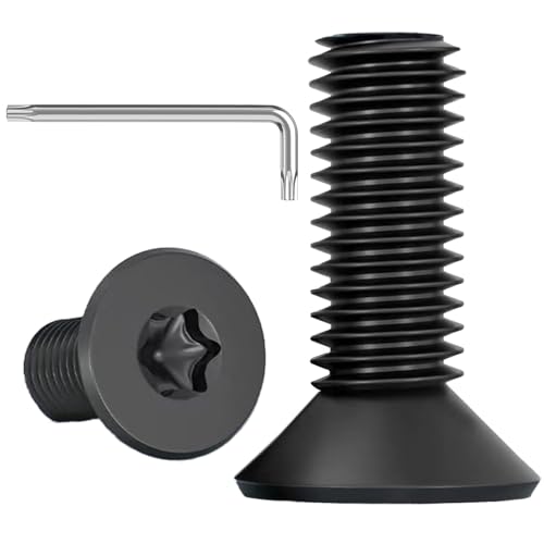 ORTAVA 20 Stück M5 x 12 Senkkopfschrauben Torx, Schrauben Schwarz Senkkopf, Edelstahl A2 V2A, Schwarzes Oxid, Maschinenschrauben mit Torx Schlüssel, für Maschinenausrüstung und Wohnmöbel von ORTAVA