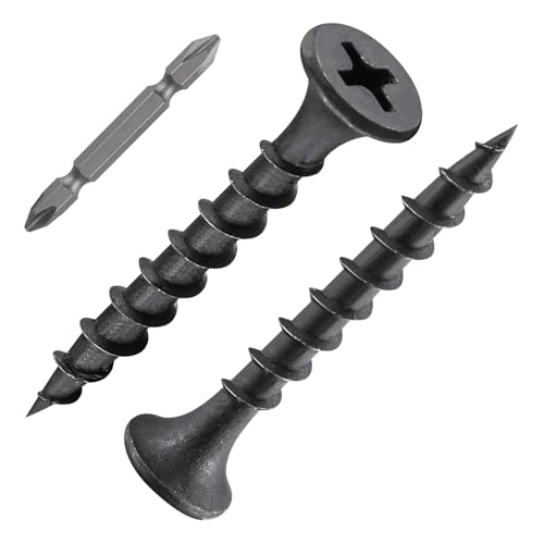 ORTAVA 200 Stück Schnellbauschrauben 3,9 x 35 mm, Trockenbauschrauben Grobgewinde und Kreuzschlitz Phosphatiert mit Schraubendreher Bit, Rigips Schrauben, Gipskartonschraube, Holzschrauben (Schwarz) ORTAVA 200 Stück Schnellbauschrauben 3,9 x 35 mm, Trockenbauschrauben Grobgewinde und Kreuzschlitz Phosphatiert mit Schraubendreher Bit, Rigips Schrauben, Gipskartonschraube, Holzschrauben (Schwarz) von ORTAVA