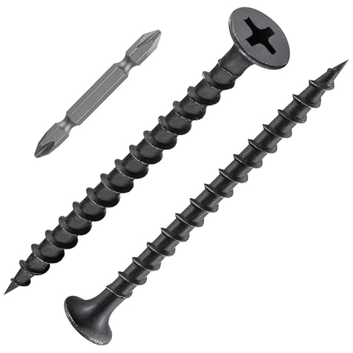 ORTAVA 200 Stück Schnellbauschrauben 3,9 x 50 mm, Trockenbauschrauben Grobgewinde und Kreuzschlitz Phosphatiert mit Schraubendreher Bit, Rigips Schrauben, Gipskartonschraube, Holzschrauben (Schwarz) ORTAVA 200 Stück Schnellbauschrauben 3,9 x 50 mm, Trockenbauschrauben Grobgewinde und Kreuzschlitz Phosphatiert mit Schraubendreher Bit, Rigips Schrauben, Gipskartonschraube, Holzschrauben (Schwarz) von ORTAVA