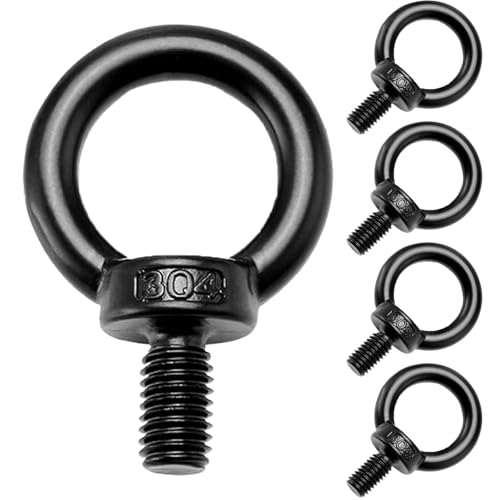 ORTAVA 5 Stück Ringschraube M6, Augenschraube Aus Edelstahl A2V2A, Schwarze Oxid, Ösenschraube M6 für Hängende und Befestigen ORTAVA 5 Stück Ringschraube M6, Augenschraube Aus Edelstahl A2V2A, Schwarze Oxid, Ösenschraube M6 für Hängende und Befestigen von ORTAVA