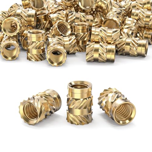 ORTAVA Gewindeeinsatz M2, 100 Stück Einpressmuttern, Messing Einbettung Muttern Rändelmuttern, M2×4×3,5 mm, Threaded inserts für Kunststoffteiledurch Wärme oder Ultraschall in 3D-Drucker Teile ORTAVA Gewindeeinsatz M2, 100 Stück Einpressmuttern, Messing Einbettung Muttern Rändelmuttern, M2×4×3,5 mm, Threaded inserts für Kunststoffteiledurch Wärme oder Ultraschall in 3D-Drucker Teile von ORTAVA