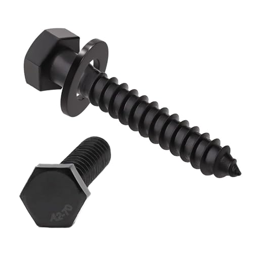 ORTAVA M8 x 40 Sechskant Holzschrauben mit Unterlegscheiben, Holzschrauben Edelstahl A2V2 - DIN571, 10 Stück Sechskantschrauben ORTAVA M8 x 40 Sechskant Holzschrauben mit Unterlegscheiben, Holzschrauben Edelstahl A2V2 - DIN571, 10 Stück Sechskantschrauben von ORTAVA