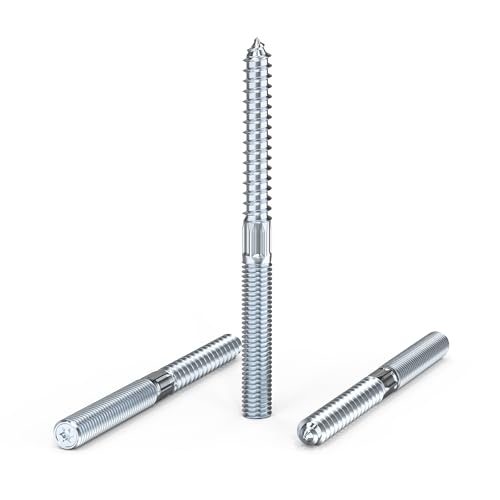 ORTAVA Stockschrauben M10, M10x120 mm Torx Stockschrauben, TX25 Doppelgewindeschrauben, Holzschrauben, aus Verzinktem Astahl (5 Stück) von ORTAVA