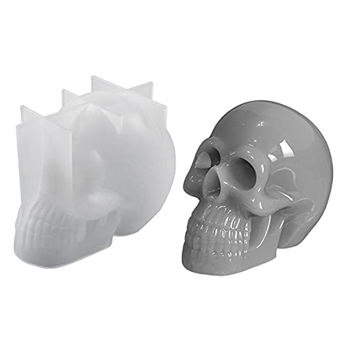 10x8cm Halloween Totenkopf Silikonform wiederverwendbar - DIY Totenkopfform - widersteht hohen und niedrigen Temperaturen - leicht zu reinigen von ORTUH